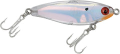 Mirrolure Mini Mirrodine Silver Luminescence 2-1/4-Inch (14MR-S) fishing lure angled view
