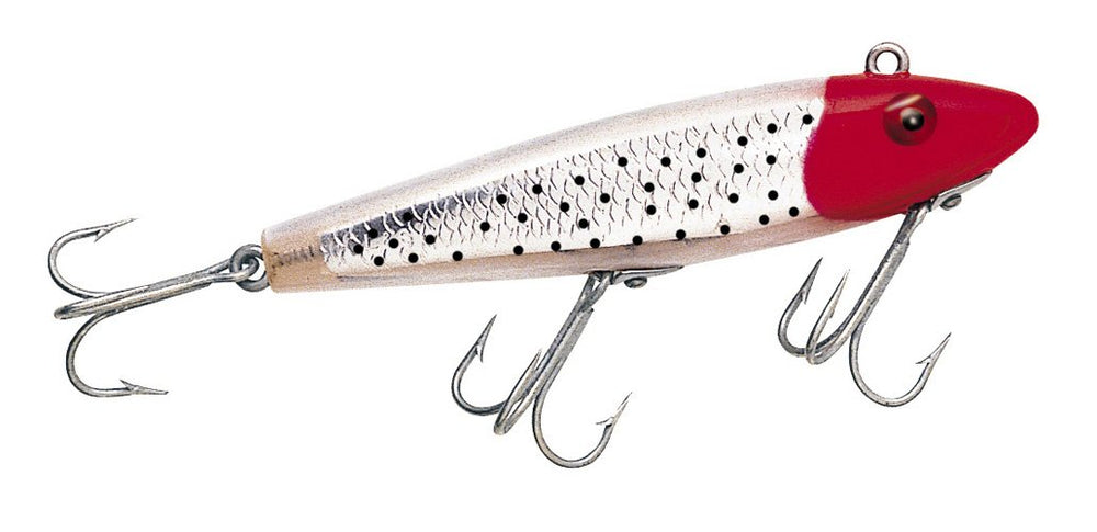 MirrOLure TTR-11 spot trout sink-twitch lure in red white silver boosts depth reach and strike potential