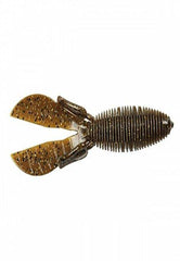 Missile Baits D Bomb 4.5-inch Green Pumpkin Silver Hologram Flake body shot showing ribbed profile for water displacement
