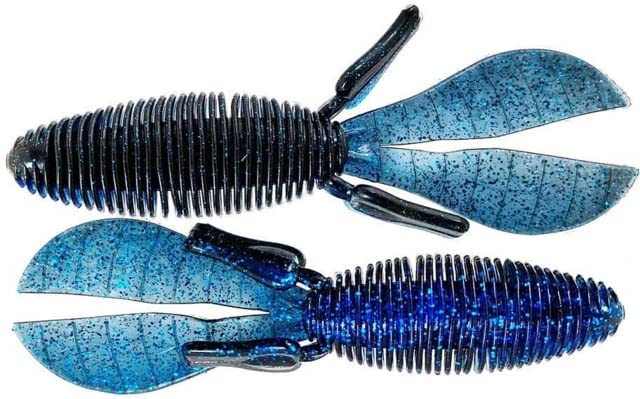 Missile Baits D Bomb 4.5-inch ribbed creature bait for flipping heavy cover.