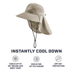 MISSION Cooling Sun Defender Hat demonstrates UV protection up to UPF 50 for sunny hikes