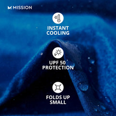 MISSION Max Plus cooling towel in use during outdoor activity for refreshing relief