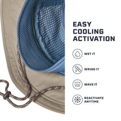 MISSION Unisex Boonie Hat with adjustable neck cord for secure fit.
