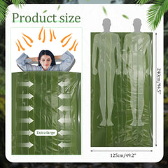 Mixweer emergency sleeping bag supports two people for camping or roadside warmth