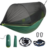 MIZTLI camping hammock net provides a breathable tent-like shelter for outdoor lounging.