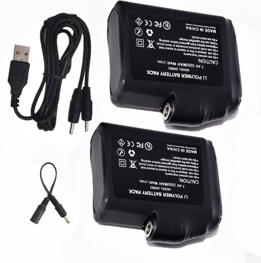 M Jiuyunmu battery pack front view for heated gloves — extended warmth.