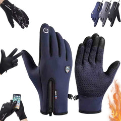 MKOXPO gloves blue waterproof windproof – keeps hands dry in rain