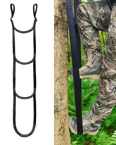 MLNSUNNY 4-step climbing aider side view shows durable double-thickened webbing for heavy-duty use.