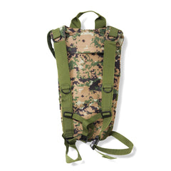 Adjustable shoulder and chest straps on the M MCGUIRE GEAR hydration pack for a custom fit.