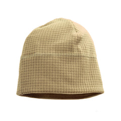 Side profile showing one-size-fits-most secure coverage in cold weather