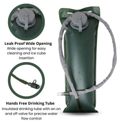 Two compartments in M MCGUIRE GEAR hydration pack for gear organization