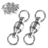 MMETERXITY 30-pack ball-bearing swivels welded ring for versatile freshwater and saltwater use.