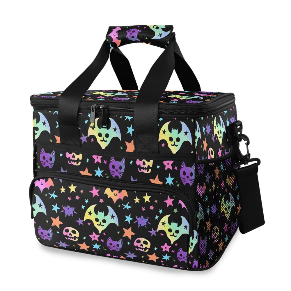MNSRUU cooler bag with bats and stars pattern keeps lunches fun and portable.