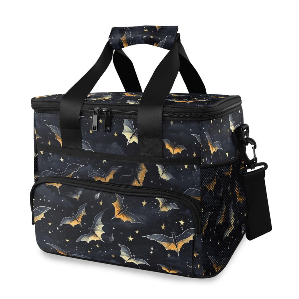 MNSRUU cooler bag skull bat front view shows stylish portable lunch solution