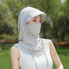 MNVXBSOI balaclava with oversized brim shading ears and neck