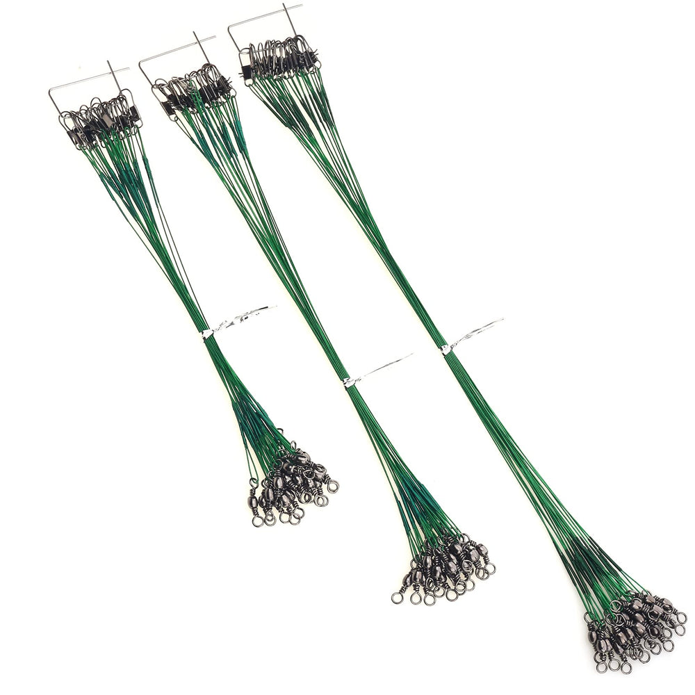 MOBOREST 60pcs fishing leaders kit with three sizes and snap-retainer