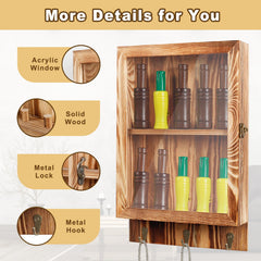 MOCAS duck-call display rustic wood finish complements any room