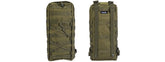 Modern Airsoft Tactical Hydration Pack front view in green for on-the-go hydration.