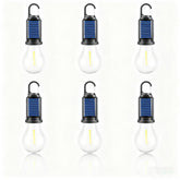 Modoao solar camping light with clip hook for hands-free tent lighting.