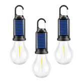 MODOAO solar camping light pack showing multiple lanterns for group camping