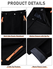 MoFiz Kids fleece-lined pants close-up pocket detail for secure belongings