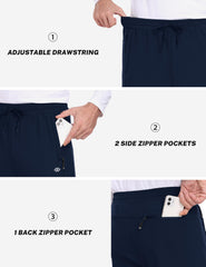 MoFiz pants offer 4-way stretch and elastic waistband for flexible movement.