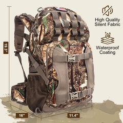 MoiShow camo pack featuring a padded compound bow carrier for most bow sizes