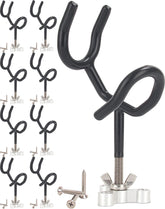 Mojiate 8-pack deck mount on boat secures rods during rough seas.