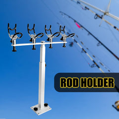 Mojiate PVC-coated aluminum fishing rod holder close-up shows durable, corrosion-resistant construction.