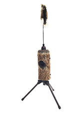 MOJO Outdoors Fuzzy Critter decoy front view showing lifelike fur for predator attraction