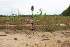 MOJO Outdoors Fuzzy Critter speaker closeup showing cottontail distress sound feature