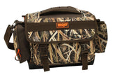 MOJO Outdoors timber blind bag front view showing organized gear layout for hunting