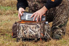 MOJO Outdoors timber blind bag with shell and choke slots for quick access