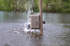 MOJO Outdoors Triple Whammy droplet projection boosts visibility when sunlight hits the water.