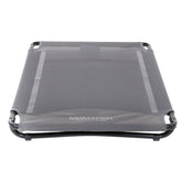 Momarsh low-profile dog cot inside kennel shows compact comfort and crate-ready fit.