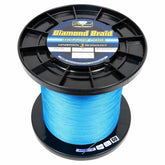 Momoi Diamond Braid Generation III Hollow Core 80lb 3000yd spool view shows high capacity