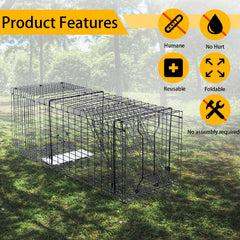 Mondogreet heavy-duty live trap features smooth edges to protect animals.