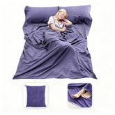 MongByYa sleeping bag liner folded compact for easy travel storage