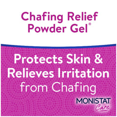 Monistat Care Chafing Relief Powder Gel being applied for smooth protective coverage