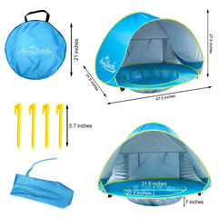 Monobeach baby shade tent collapsed for easy packing and portability