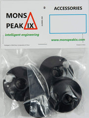 Mons Peak IX serrated-edge basket enhances grip in mud and compact snow