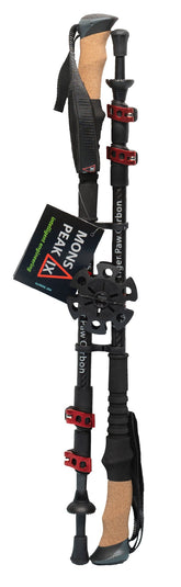 Mons Peak IX Tiger Paw carbon fiber pole extended for trekking stability