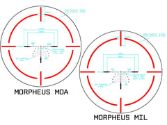 Monstrum Archangel ED 1-10x scope close-up shows ED glass for sharper contrast and reduced aberration.