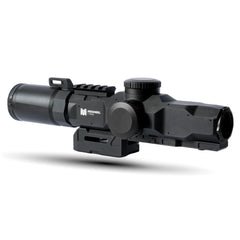 Monstrum Archangel ED 1-10x scope side view for fast transitions and precise long-range aiming.