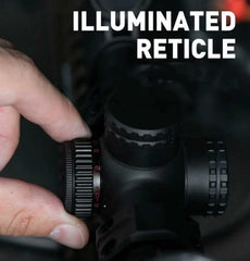 Monstrum Banshee ED 1-10x24 LPVO ED glass close up shows sharp clarity and reduced aberration