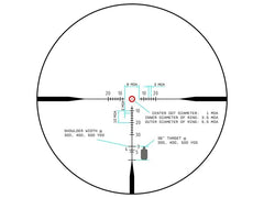 Monstrum Banshee illuminated reticle with inline dial at multiple brightness levels.