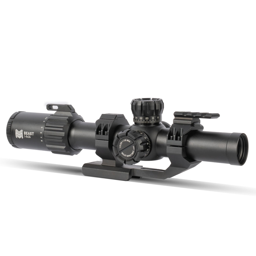 Monstrum Beast ED 1-8x: true 1x sight picture for rapid target pickup.