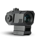 Monstrum Cyborg 4X Prism Scope angled view, showcasing compact form for quick target lock