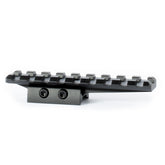 Monstrum dovetail to picatinny 9-slot mount for quick optic attachment.