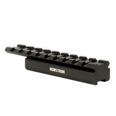 Monstrum 11-slot dovetail-to-picatinny rail enabling versatile optic configurations.